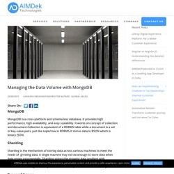 Managing the Data Volume with MongoDB