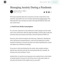 Managing Anxiety During a Pandemic - Rightway Healthcare - Medium