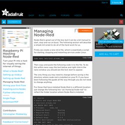 Raspberry Pi Hosting Node-Red