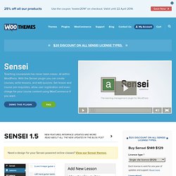 Seamless WP integration Using Sensei is as easy as creating a WordPress page or post, with it being powered by it's own “Lessons” custom post type.