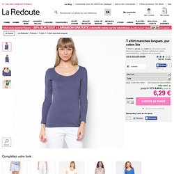 T-shirt manches longues uni pur coton bio La Redoute Creation