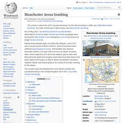 2017 Manchester Arena bombing - Wikipedia