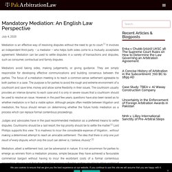 Mandatory Mediation: An English Law Perspective