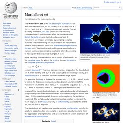 Mandelbrot set