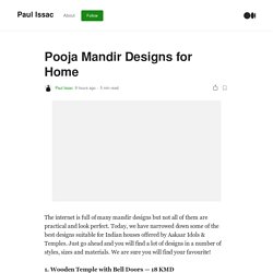 Pooja Mandir Designs for Home. Find a lot of designs in a number of…