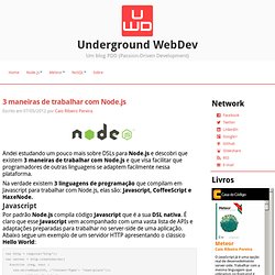3 maneiras de trabalhar com Node.js - Underground WebDev