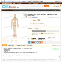 Wooden 14-Joint Moveable Manikin Model with Display Base (5.5"