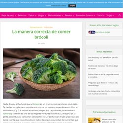 La manera correcta de comer brócoli