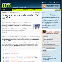 La mejor manera de enviar emails HTML con PHP