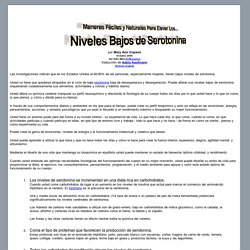 Maneras Fáciles y Naturales Para Elevar Los Niveles Bajos de Serotonina