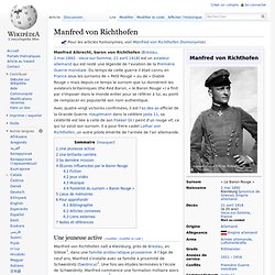 Le baron rouge - Manfred von Richthofen