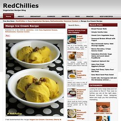 Mango Ice Cream Recipe