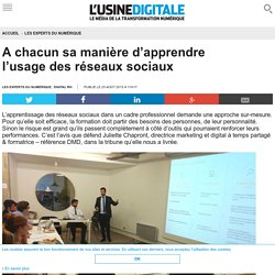 A chacun sa manière d’apprendre l’usage des réseaux sociaux