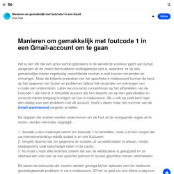 Manieren om gemakkelijk met foutcode 1 in een Gmail-account om te gaan