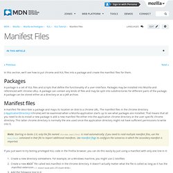 Manifest Files - XUL