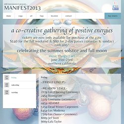 manifest2013 | a co-creative gathering of positive energies