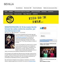 MANIFESTACIÓN: El 18 de marzo Sevilla tomará las calles contra los recortes, por una democracia real