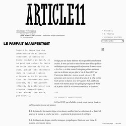 Le parfait manifestant - Anonyme / Traduction Serge Quadruppani