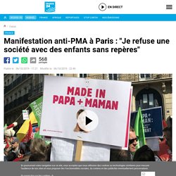 Manifestation anti-PMA à Paris : "Je refuse une société avec des enfants sans repères"
