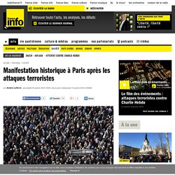 Manifestation historique à Paris après les attaques terroristes