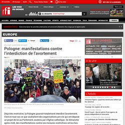 Pologne: manifestations contre l’interdiction de l’avortement - Europe