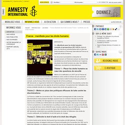 France : manifeste pour les droits humains