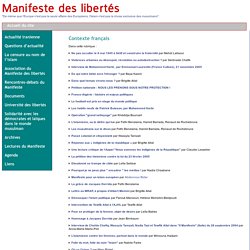 Le Manifeste des Libertés : Contexte français