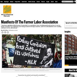 Manifesto Of The Farmer Labor Association