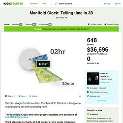 Manifold Clock: Telling time in 3D by Studio Ve