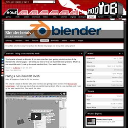 Blender: Fixing a non-manifold mesh tutorial - Blenderheads