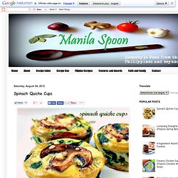 Manila Spoon: Spinach Quiche Cups