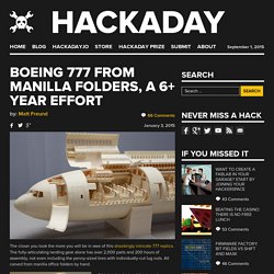 Boeing 777 from Manilla Folders, A 6+ Year Effort