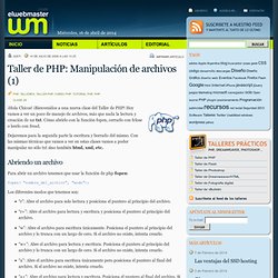 Taller de PHP: Manipulación de archivos (1)