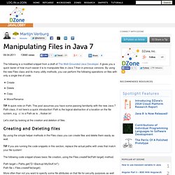 Manipulating Files in Java 7