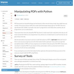 Manipulating PDFs with Python - Tutorial - Binpress