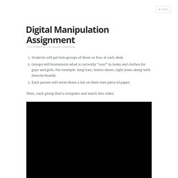 Digital Manipulation for Advertising