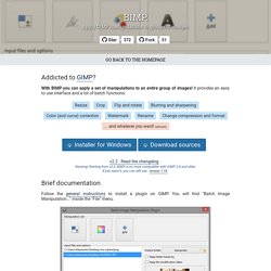 BIMP. Batch Image Manipulation Plugin for GIMP.