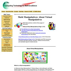 Math Manipulatives: About Virtual Manipulatives