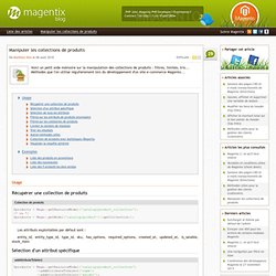 Magento : Manipuler les collections de produits