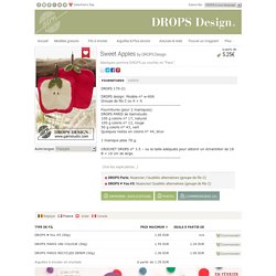Sweet Apples - Manique pomme DROPS au crochet, en "Paris". - Free pattern by DROPS Design