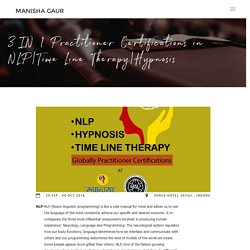 Transform Life Through NLP Training By NLP Master Trainer - Dr.Manisha Gaur