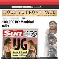 100,000 BC: Mankind talks