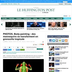 Body-painting : des mannequins se transforment en grenouille tropicale