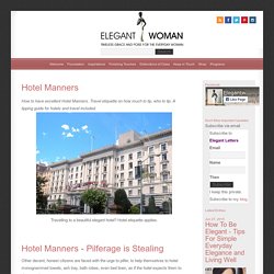 Hotel Manners For Elegant Traveling