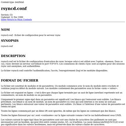 Manpage of rsyncd.conf