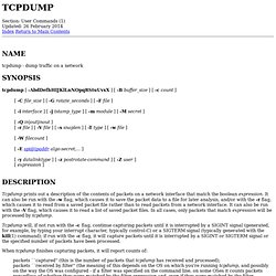 Manpage of TCPDUMP