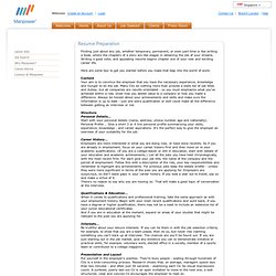 Singapore - Job Seekers/Career Advice/Resume Preparation