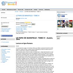 LE PARC DE MANSFIELD - TOME IV - Ebooks gratuits