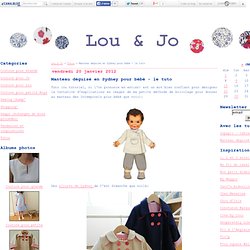 Manteau déguisé en Sydney pour bébé - le tuto - Lou & Jo