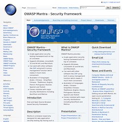 OWASP Mantra - Security Framework